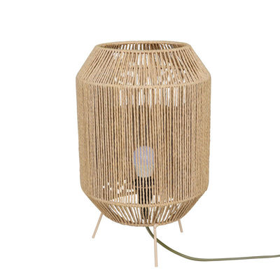 Lampada da tavolo in rotino, lampada da tavolo Wabi Sabi fatta a mano