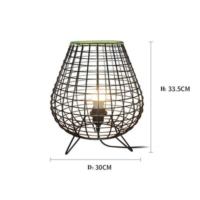 Lampada di rattan in stile cinese per camera da letto
