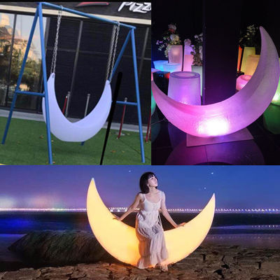 Decorazione di eventi luminosa di plastica led luna oscillazione