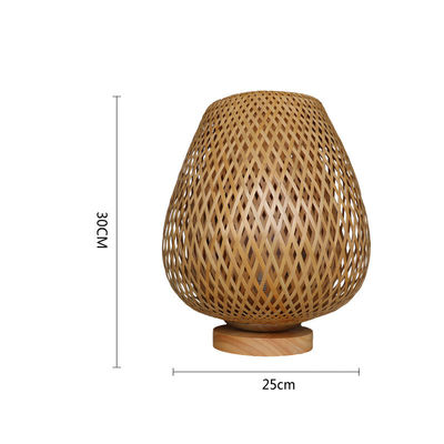 Lampada da letto in bambù personalizzata 2700K Bianco morbido caldo per la decorazione domestica