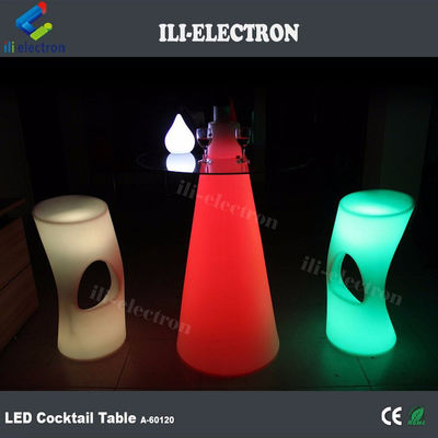 Colorati LED illuminano tavoli da cocktail ricaricabili per le feste