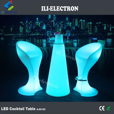 Colorati LED illuminano tavoli da cocktail ricaricabili per le feste