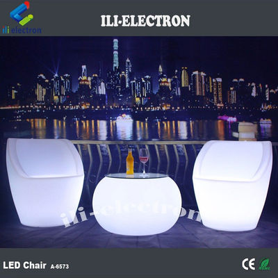 Moderno tavolo da cocktail commerciale illuminato a LED con batteria al litio ricaricabile