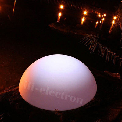 Lampada a sfera impermeabile di plastica a LED che cambia colore Forma a mezza sfera per decorazioni da giardino