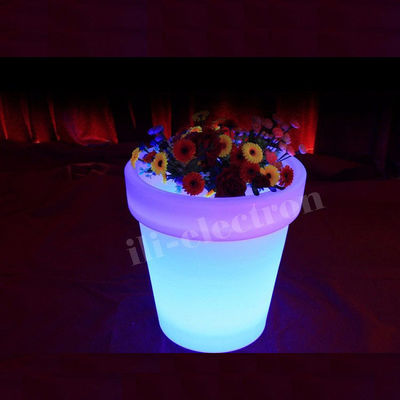Piantatrice di luci a LED ricaricabili, piantatrici illuminate all' esterno rotonde che cambiano colore