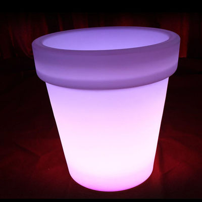 Piantatrice di luci a LED ricaricabili, piantatrici illuminate all' esterno rotonde che cambiano colore