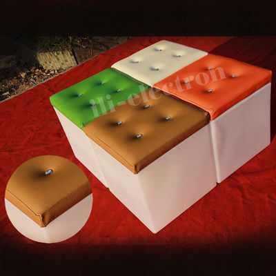 Multifunzionale LED Ice Bucket Forma quadrata PE Materiale di plastica con coperchio di pelle