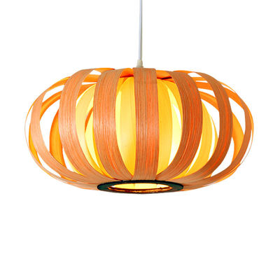 Sud-est asiatico semplice lampadario in legno pendente di luce luminosa in legno creativo lampada di illuminazione in rivestimento