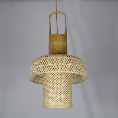 Lanterne cinesi di bambù appese Lampade lampadari di bambù tessuti