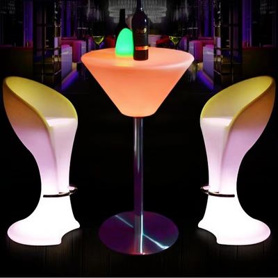 Tavolo da cocktail a LED illuminato in plastica per locali notturni