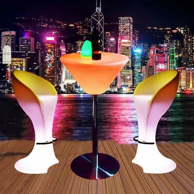 Tavolo da cocktail a LED illuminato in plastica per locali notturni