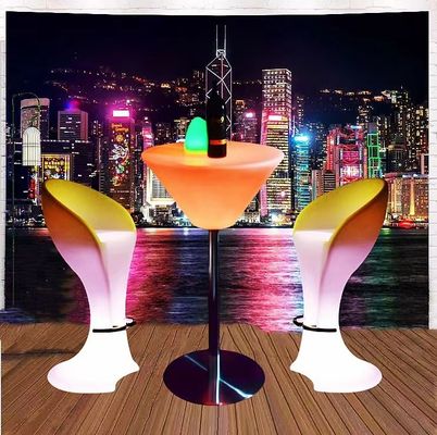 Tavolo da cocktail a LED illuminato in plastica per locali notturni