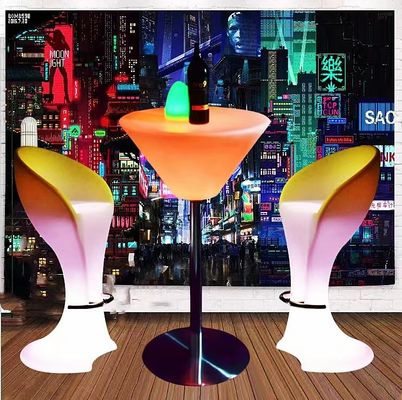 Tavolo da cocktail a LED illuminato in plastica per locali notturni