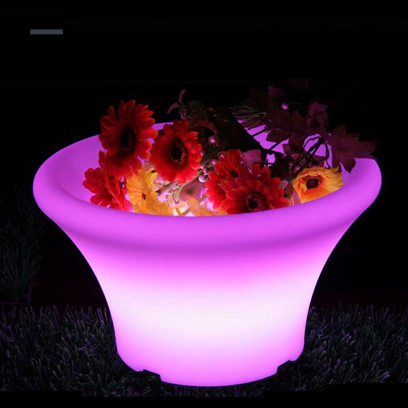 Plastico PE 16 colori che cambiano Decorazione di Natale Luce a LED Vaso di fiori telecomando multifunzione