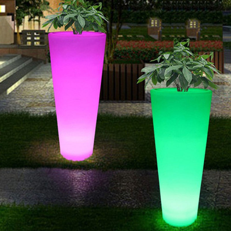 Controllo remoto cambio colore Led vaso da fiori per negozi di bevande