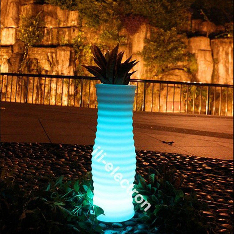 Controllo remoto LED Vaso da fiori, Vaso decorativo illuminato per la casa