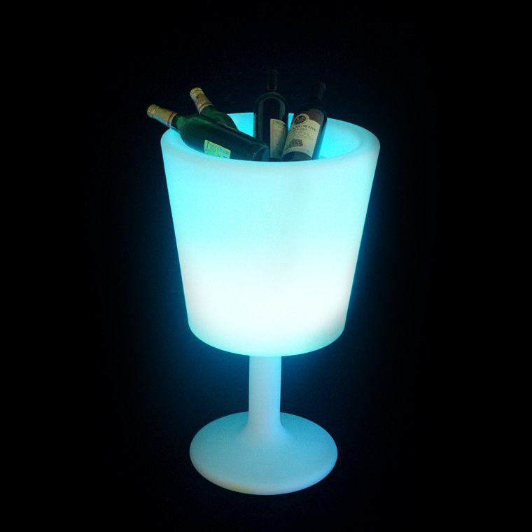 Controllo wireless luccicante secchio di ghiaccio in plastica a led con supporto per interni ed esterni