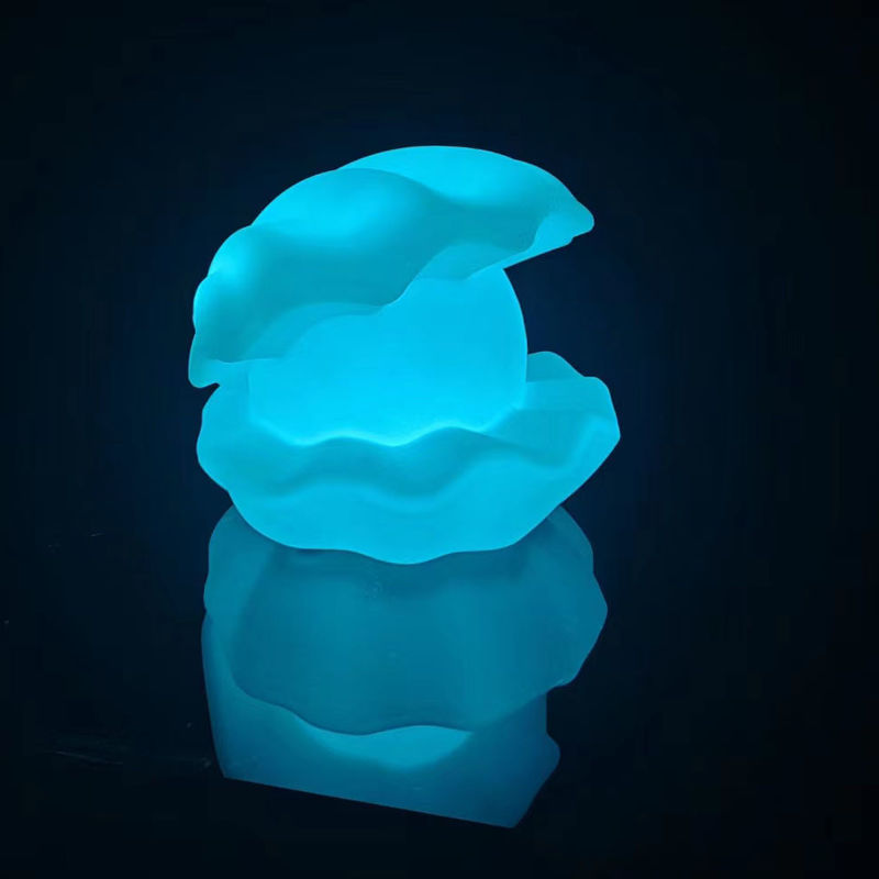 Colori della piscina Luci luminose, RGB LED Bambini Luce notturna Forma di conchiglia