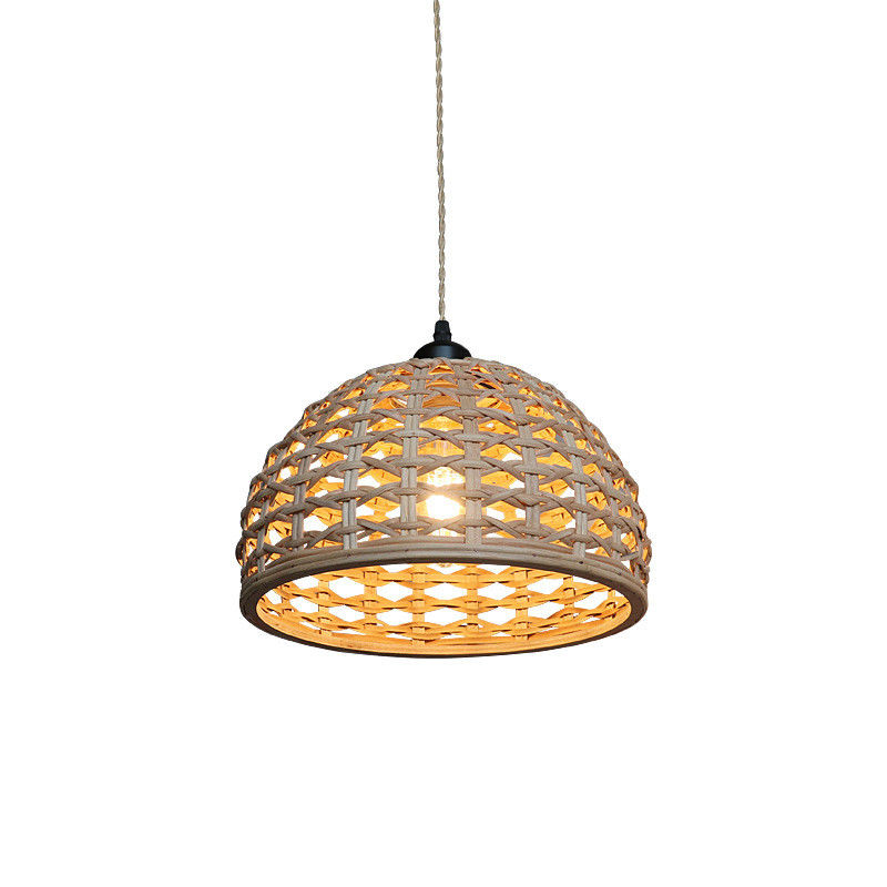 Vintage Creative Bambù Rattan Lampada Ombra Per Sala Da Pranzo Interno
