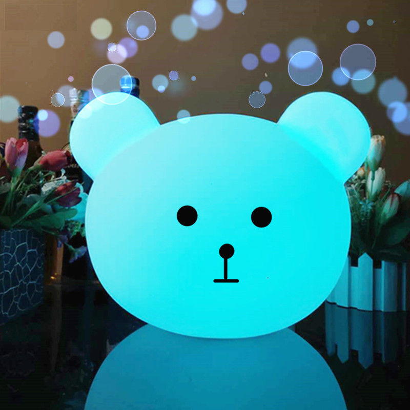 Mini Cute Bear Bambini Bambini Decorativo Indoor Portatile Lampada Notturna LED
