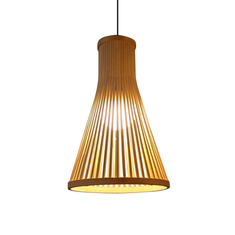 Lampada di rattan personalizzata, lampada di bambù in tessuto nordico per illuminazione interna