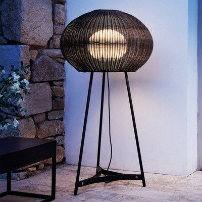 Lampada da pavimento in rotino per esterni IP44 impermeabile per decorazioni alberghiere