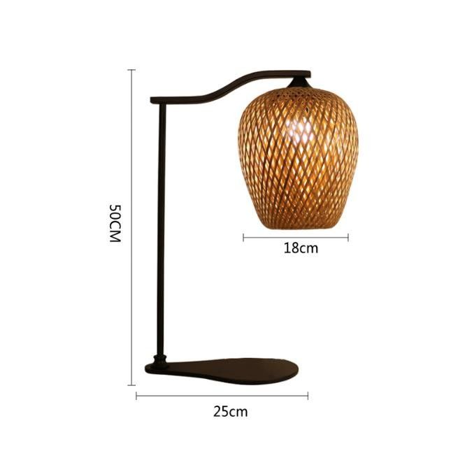 Atmosfera Lampada da tavolo in rotano, Lampada da tavolo in bambù per decorazioni interne