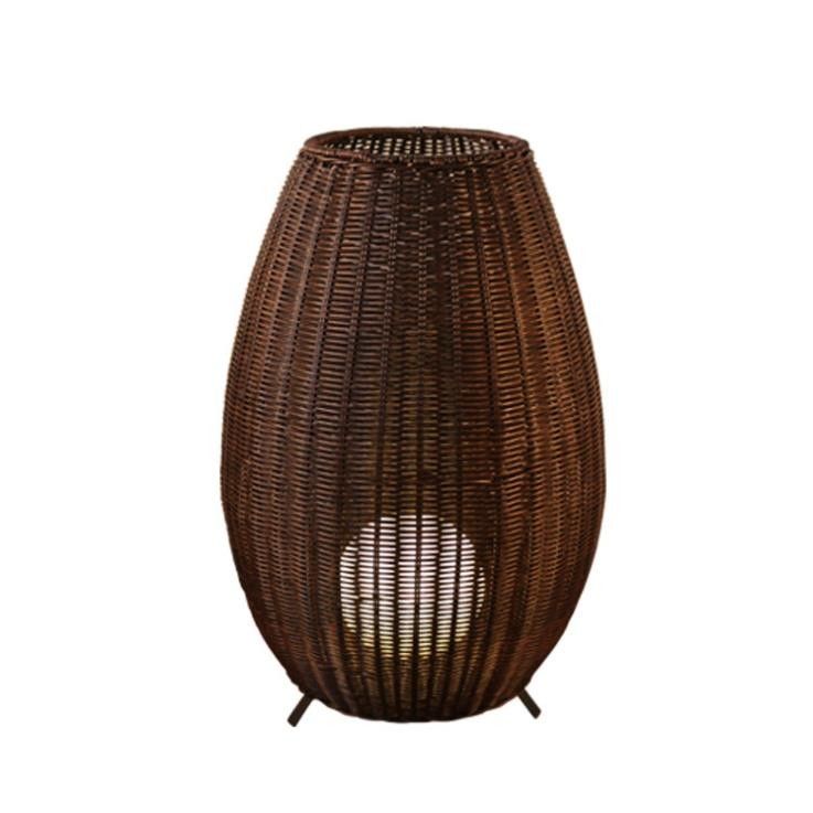 35cm/45cm/78cm/128cm altezza lampadine artistiche a piedi lampadine da pavimento in vimini di rattan
