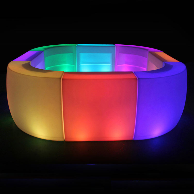 Commerciale LED luminoso Bar Contatore PE materiale plastico 16 colori mutevoli
