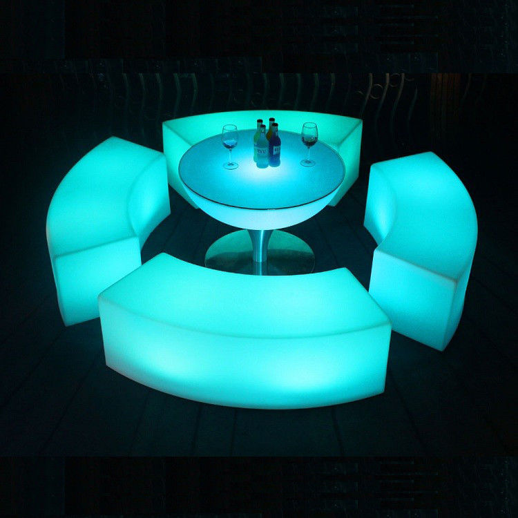 Mobili a led ricaricabili a cambio di colore sedute a led curve