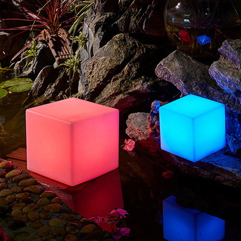 Controllo a distanza LED Cubo Luce notturna Illuminato Rgb Cambiamento colore Batteria ricaricabile