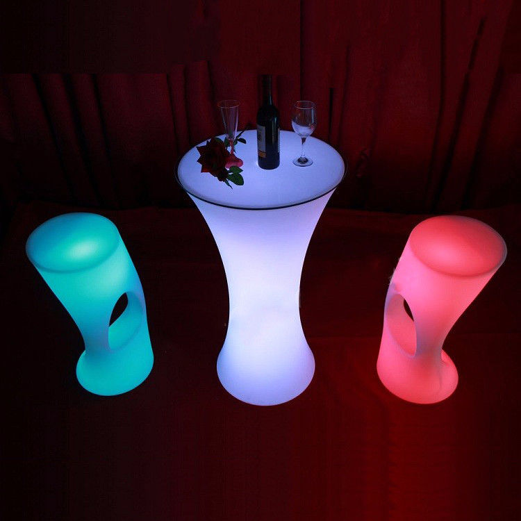 IP 65 PE di plastica giardino RGB led illuminato tavolo da bar cocktail per festa ed evento