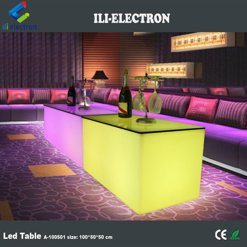 PE Plastic LED Rectangle Cube Light Bar Tabella Cambiare colore con telecomando per club