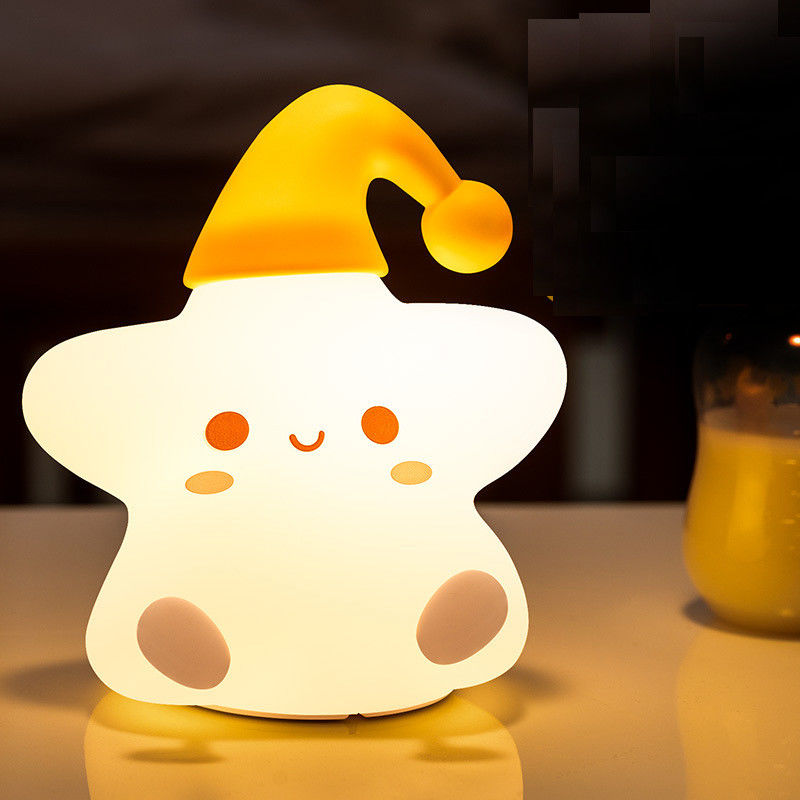 regalo creativo stelle silicone lampada pat letto letto led piccola luce notturna dolce regalo di compleanno per bambini