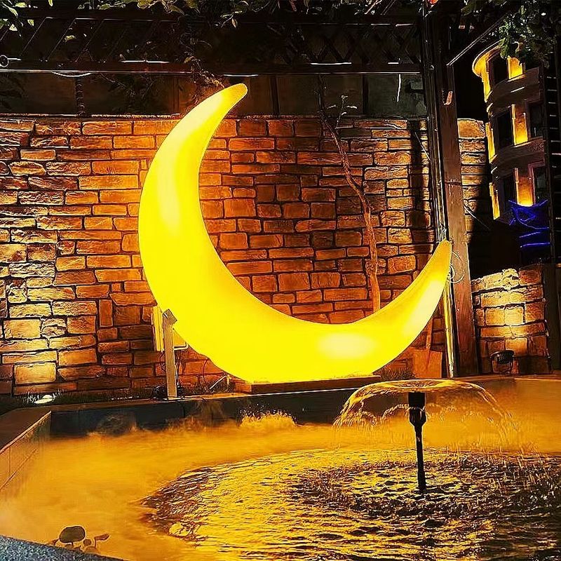 Strutture ricreative Balanci di plastica Poltrona a luce lunare 16 colori variabili