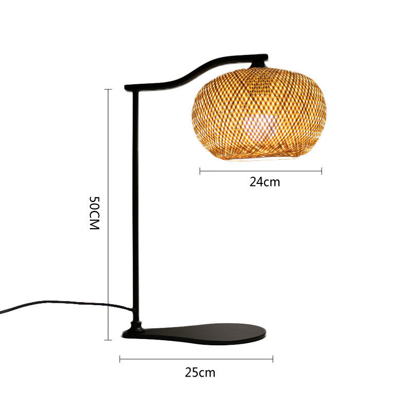 Lampada da letto in bambù personalizzata 2700K Bianco morbido caldo per la decorazione domestica