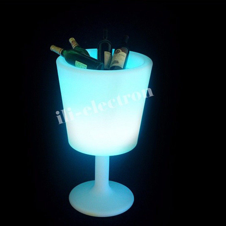 Coppa di ghiaccio a LED in plastica senza fili 16 colori di cambio per lo champagne